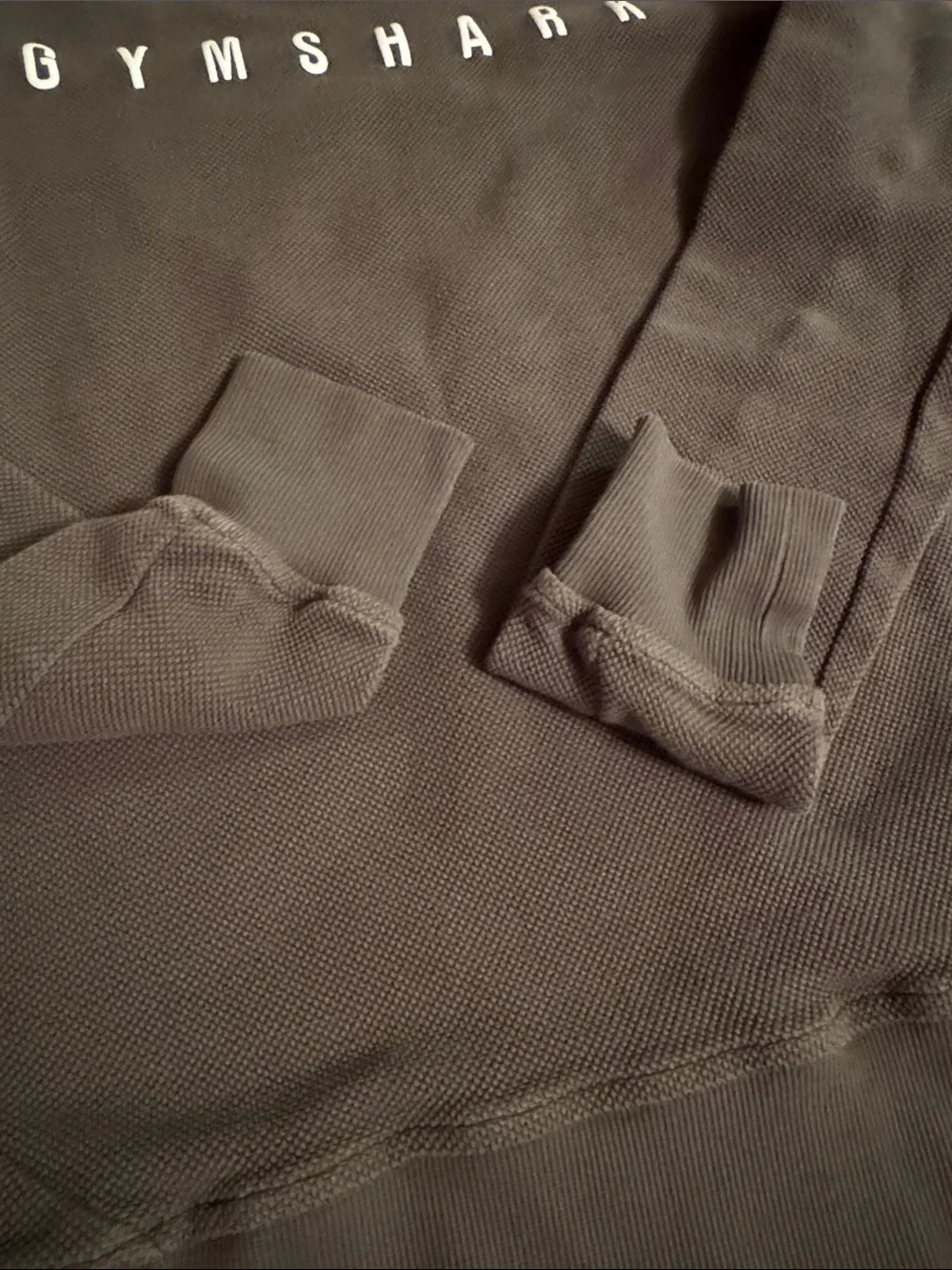 Gymshark men Olive Crewneck Sweatshirt with White Logo